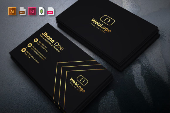 Golden Black Business Card