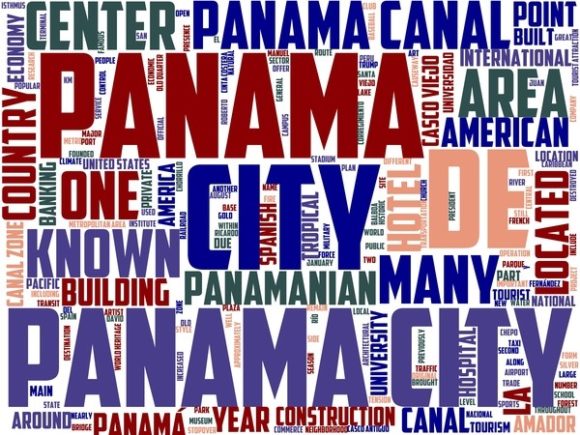 Panama City Wordart Background