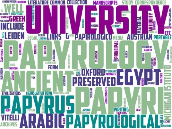 Papyrology Wordart Book Cover